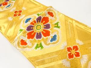 アンティーク　華紋模様織出し袋帯（着用可）